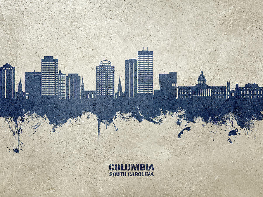 Columbia South Carolina Skyline #45 Digital Art by Michael Tompsett