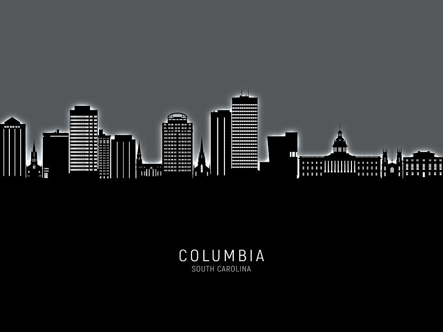 Columbia South Carolina Skyline #48 Digital Art by Michael Tompsett