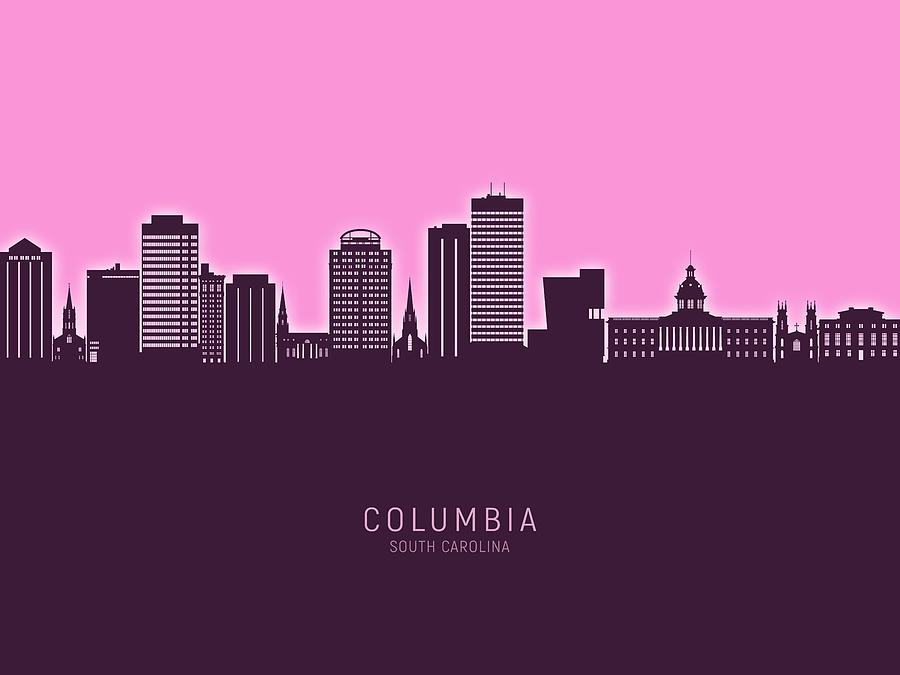 Columbia South Carolina Skyline #52 Digital Art by Michael Tompsett