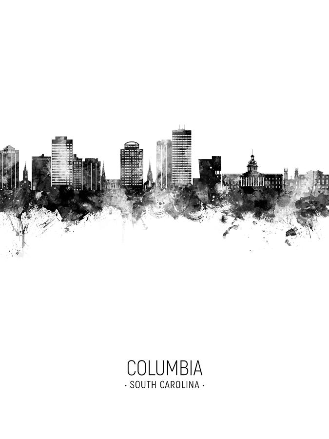 Columbia South Carolina Skyline #60 Digital Art by Michael Tompsett