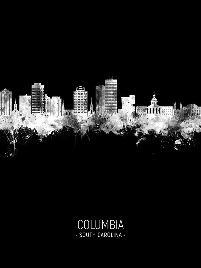 Columbia South Carolina Skyline #61 Digital Art by Michael Tompsett