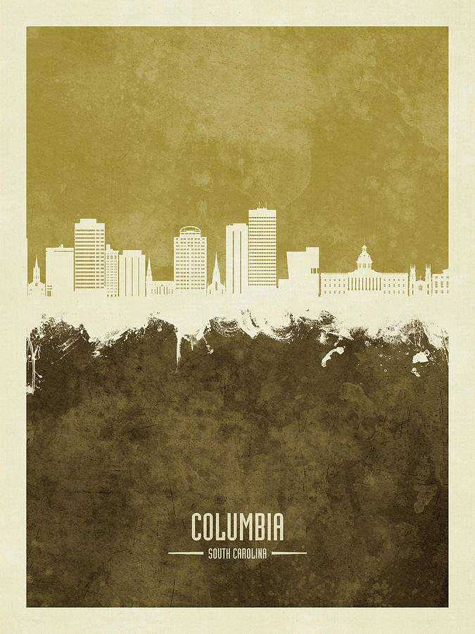 Columbia South Carolina Skyline #65 Digital Art by Michael Tompsett