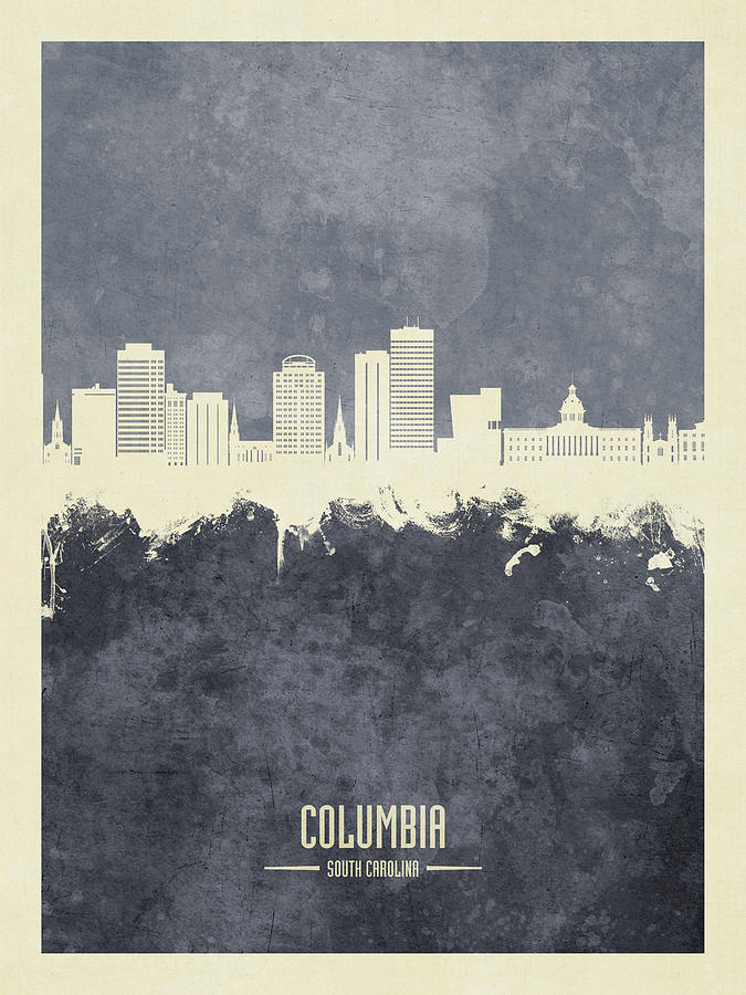 Columbia South Carolina Skyline #66 Digital Art by Michael Tompsett