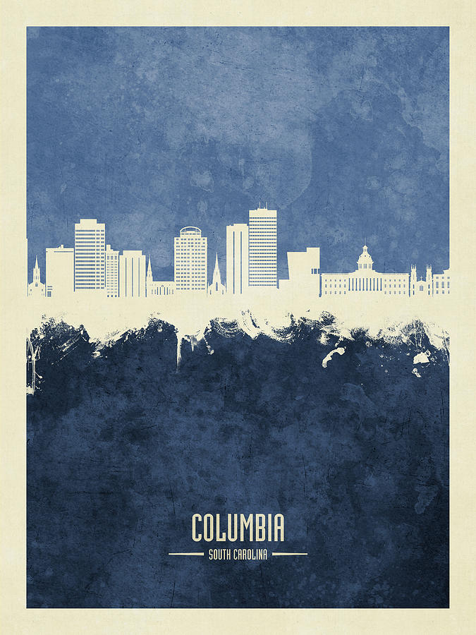 Columbia South Carolina Skyline #67 Digital Art by Michael Tompsett