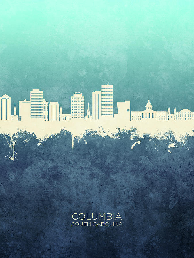 Columbia South Carolina Skyline #69 Digital Art by Michael Tompsett