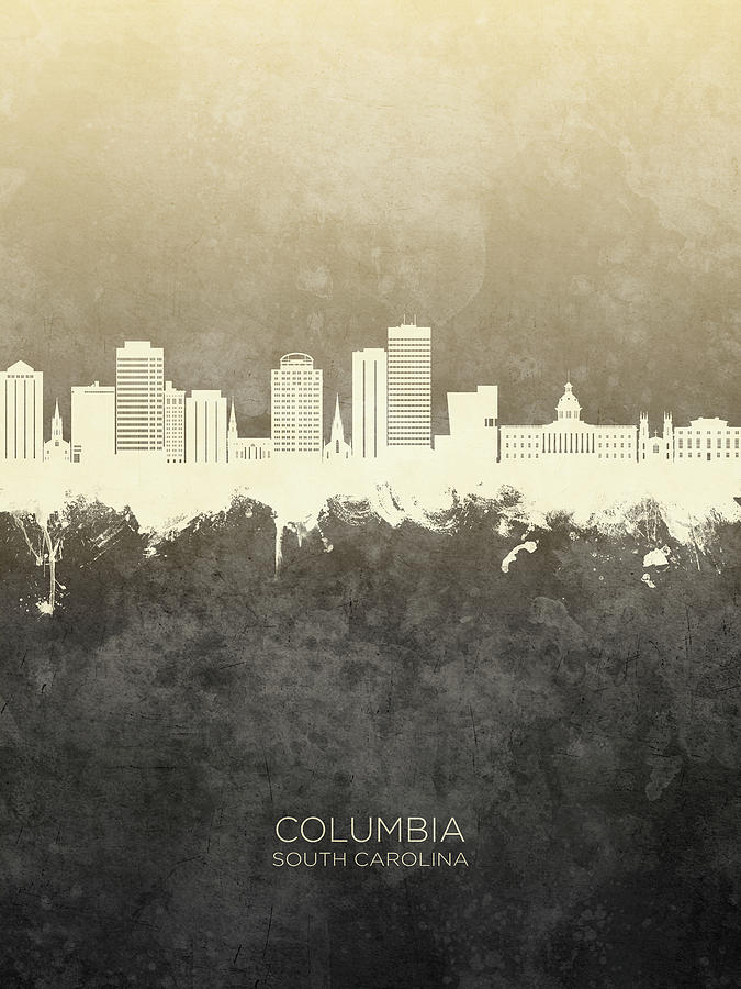 Columbia South Carolina Skyline #70 Digital Art by Michael Tompsett