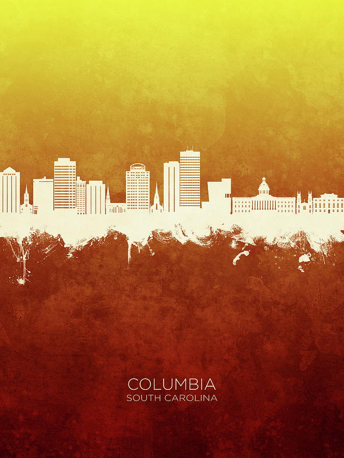 Columbia South Carolina Skyline #71 Digital Art by Michael Tompsett