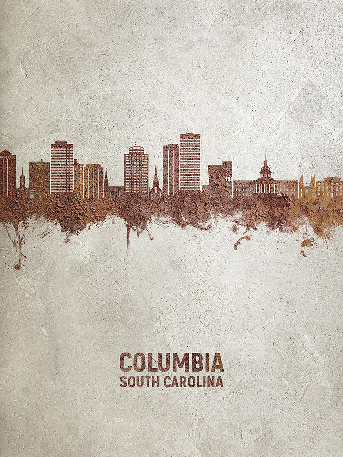 Columbia South Carolina Skyline #72 Digital Art by Michael Tompsett