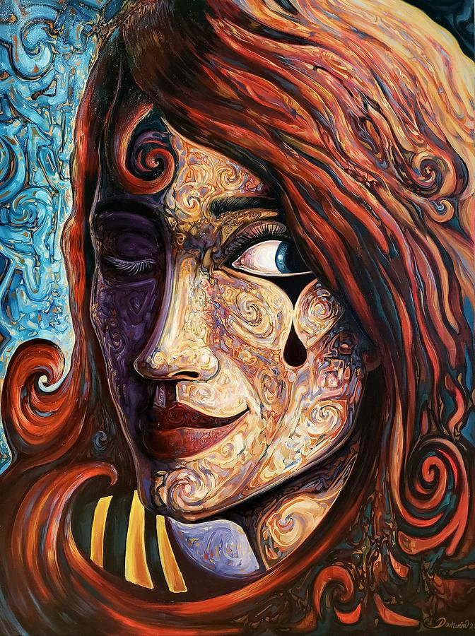 Surrealism Painting - Columbina by Darwin Leon Surrealism Painting - Columbina by Darwin Leon