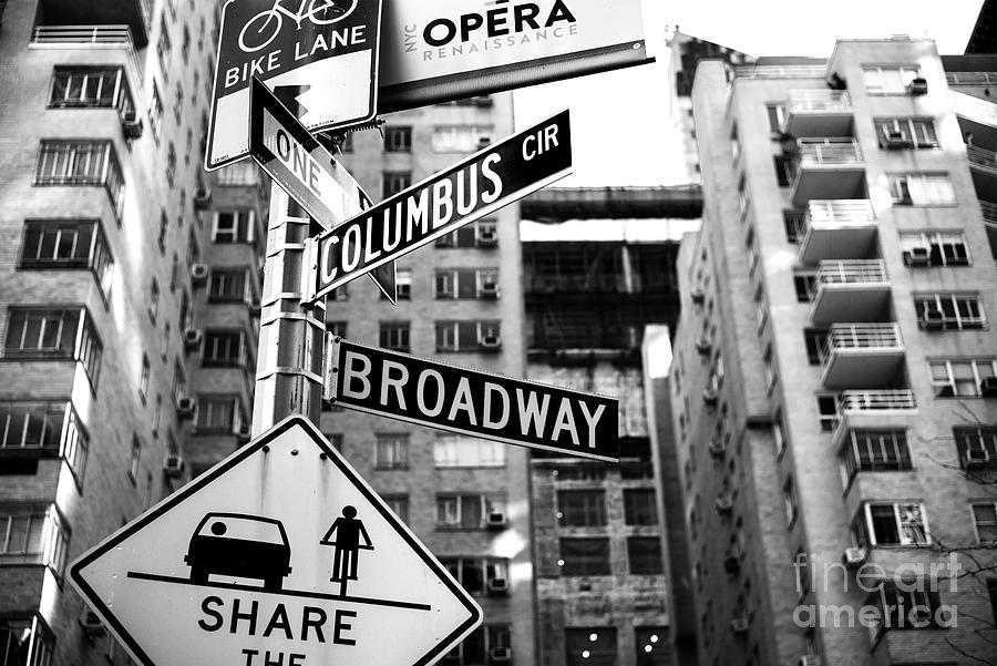Columbus and Broadway in New York City Photograph by John Rizzuto