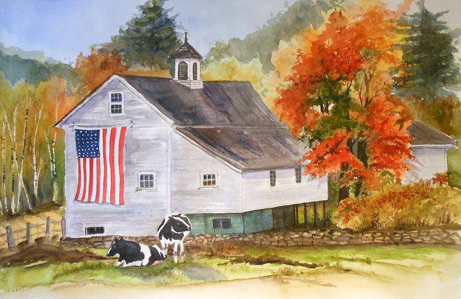 Columbus Day - New Hamphsire Painting by Anna Jacke