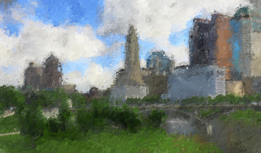 Columbus Ohio Impressionistic Painting Painting by Dan Sproul