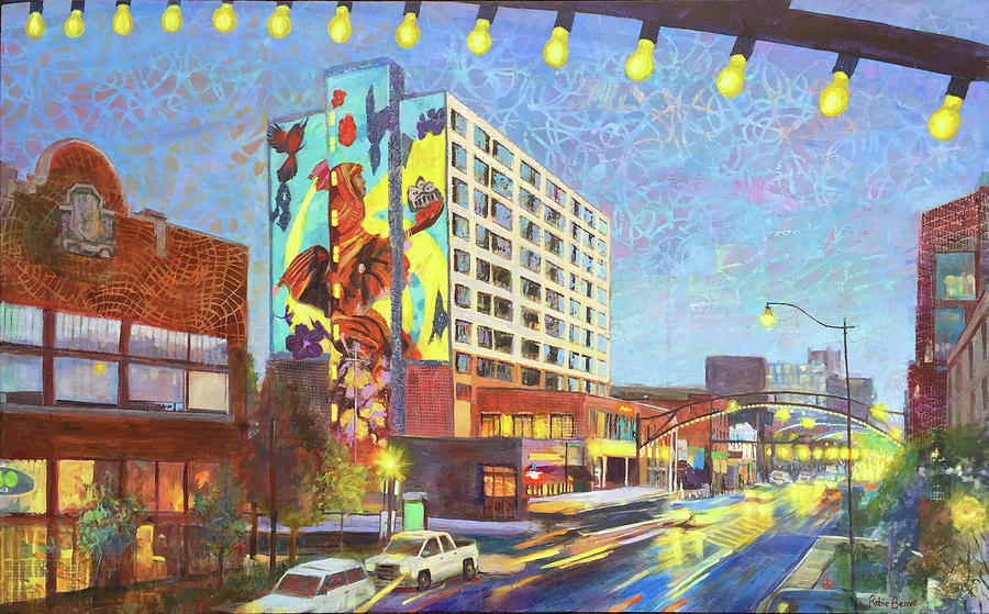 Columbus Short North View of High Street Painting by Robie Benve