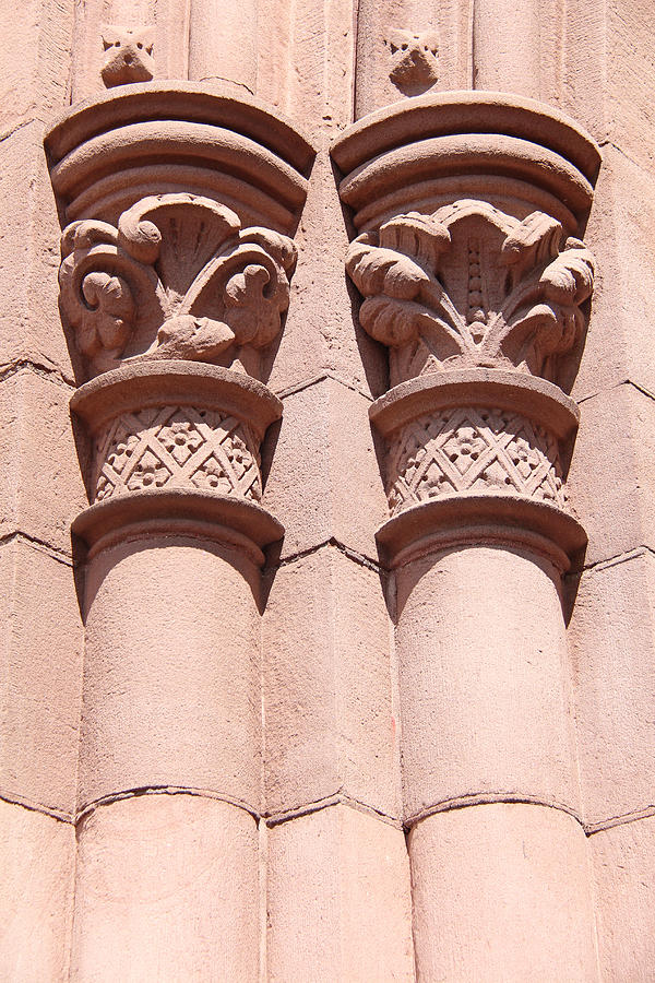Column detail on Trinity Episcopal Church in Buffalo, New York Photograph by Zen Rial