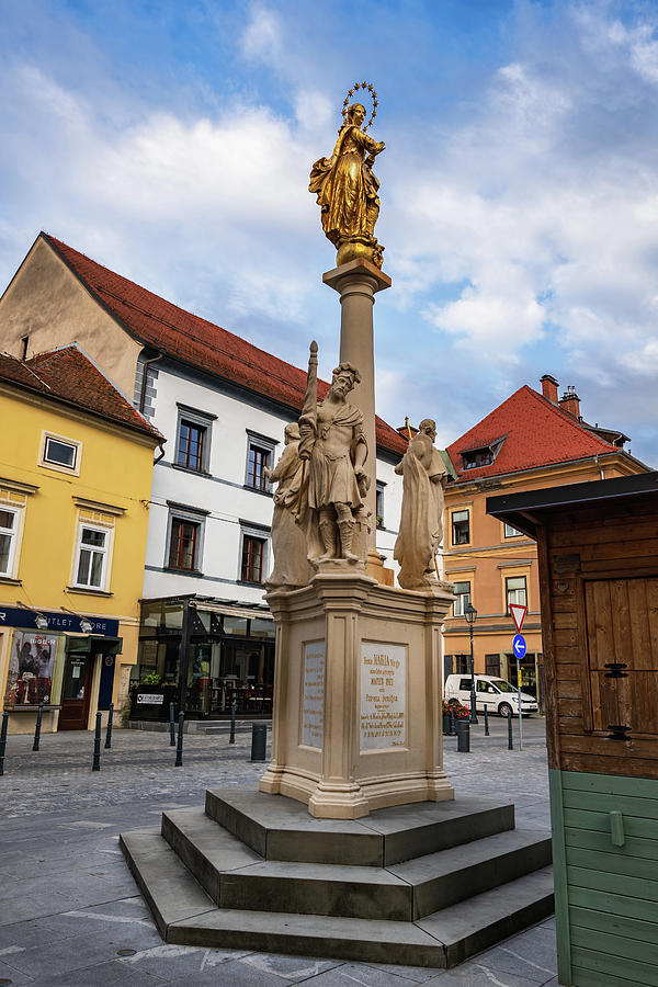 Column of Saint Mary in Celje, Slovenia Photograph by Artur Bogacki