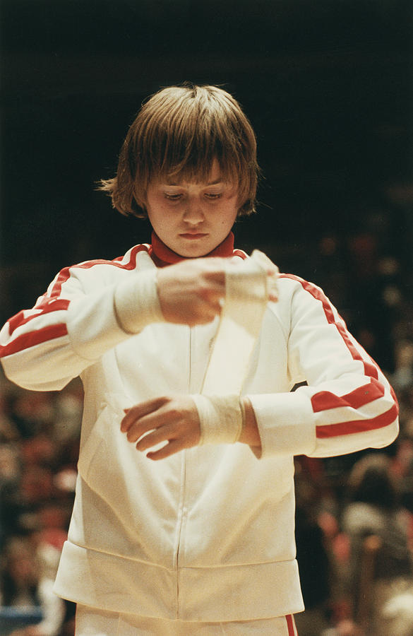 Comaneci Prepares To Compete Photograph by Robert Riger