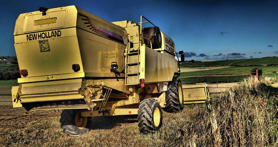 Combine Harvester New Holland TX62 Highland Scotland Pastoral Machines 2021 Photograph by OBT Imaging