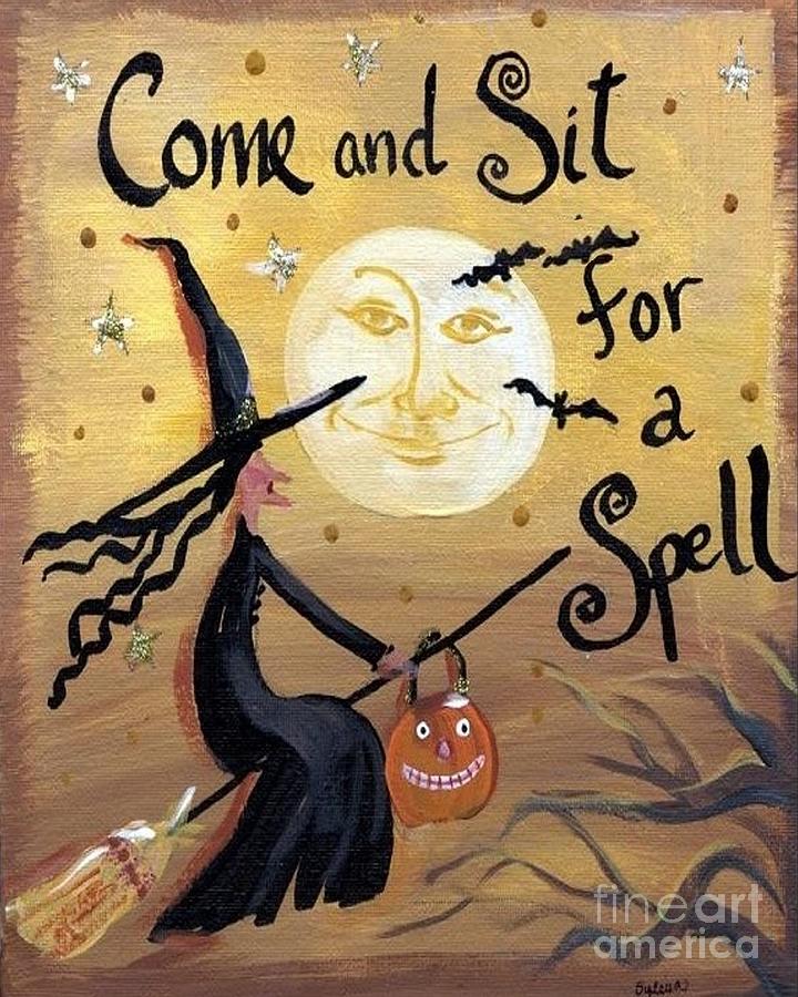 Come and Sit For A Spell Painting by Follow Themoonart Come and Sit For A Spell Painting by Follow Themoonart