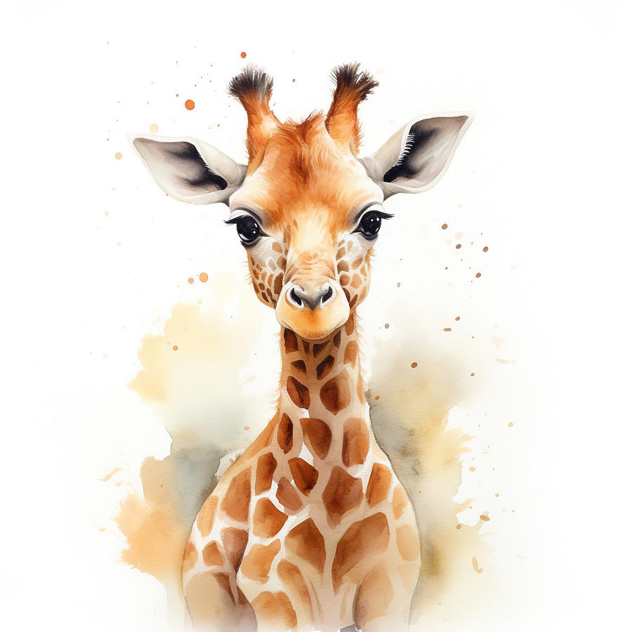 Come Close Baby Giraffe Digital Art by Athena Mckinzie