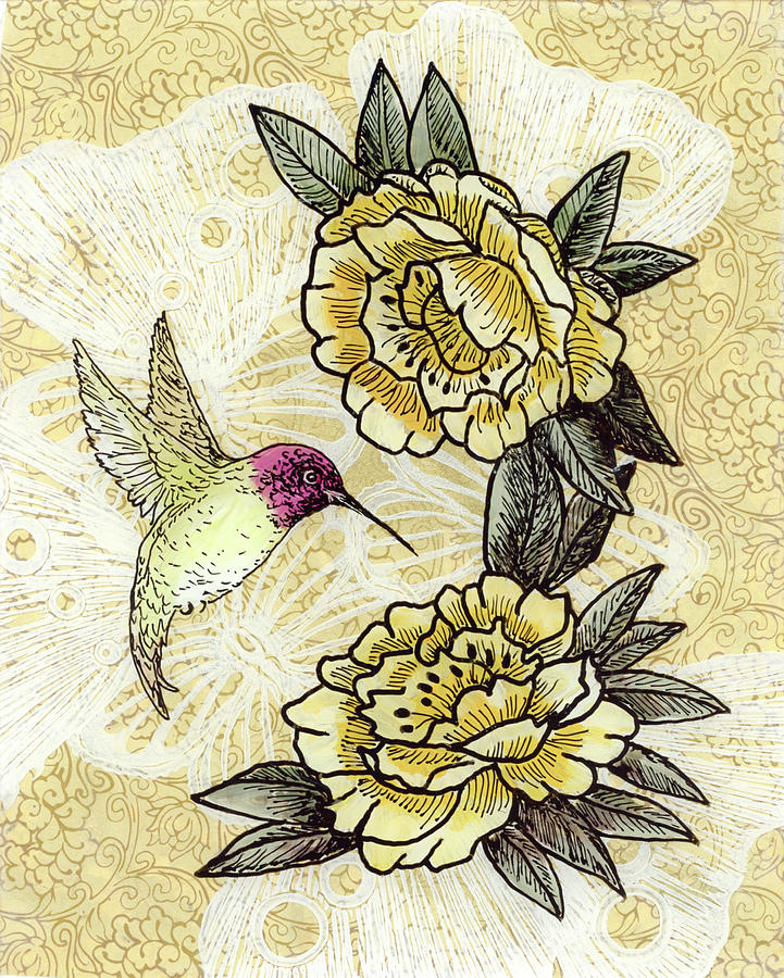 Hummingbird Mixed Media - Come Fly with Me by Jennifer Lommers