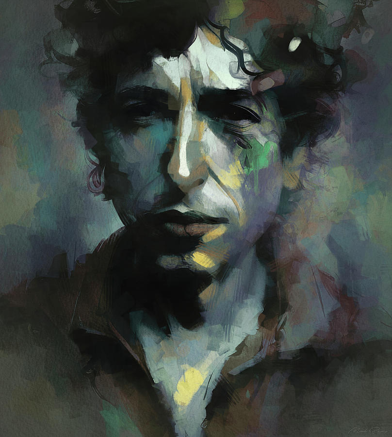 Bob Dylan Mixed Media - Come Gather Round People by Mal Bray