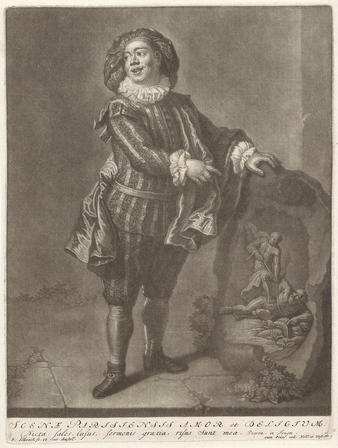 Comedian With A Relief, Pieter Schenk Painting