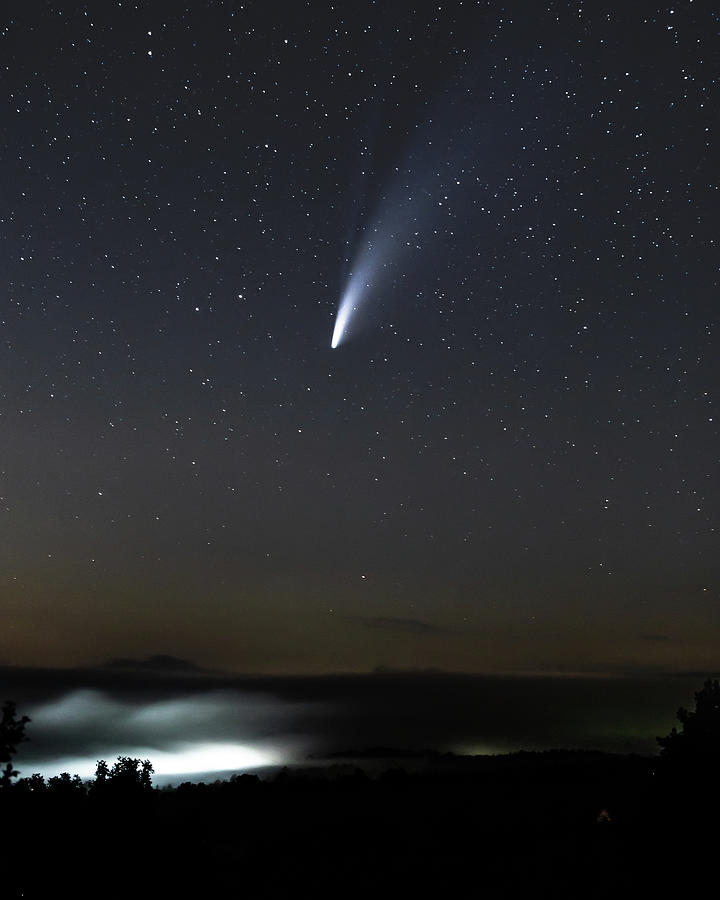 Comet above the Fog Photograph by Tim Kirchoff