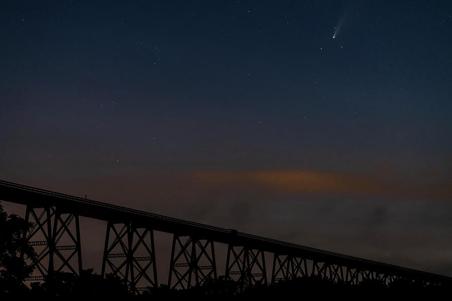 Summer Photograph - Comet And Trestle by Angelo Marcialis