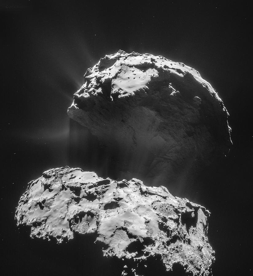 Comet Cg Creates Its Dust Tail By Esa, Rosetta, Navcam Digital Art
