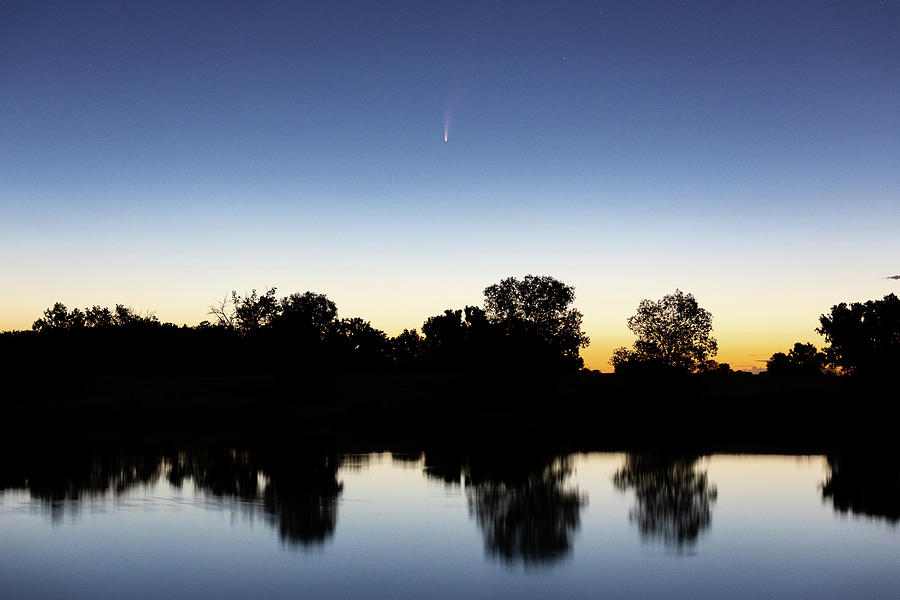 Comet NEOWISE Above Dawn Photograph by Tony Hake