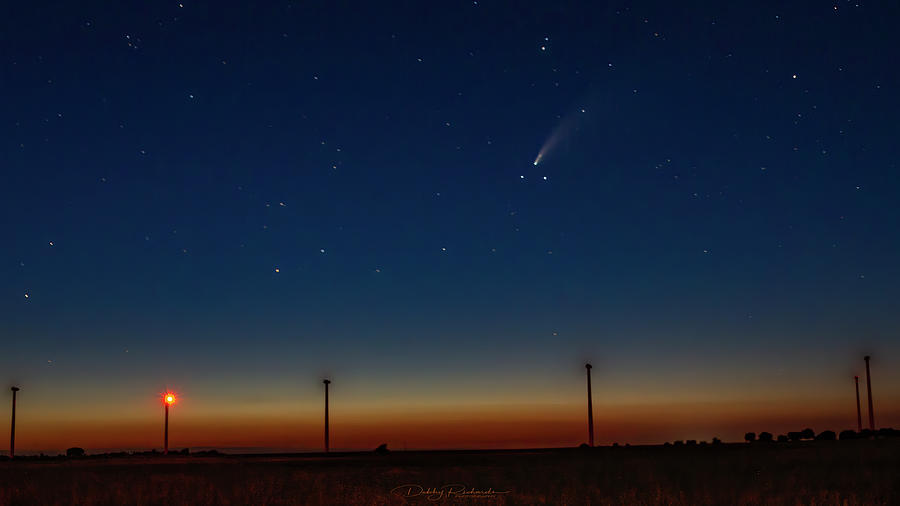 Comet Neowise at twilight Photograph by Debby Richards