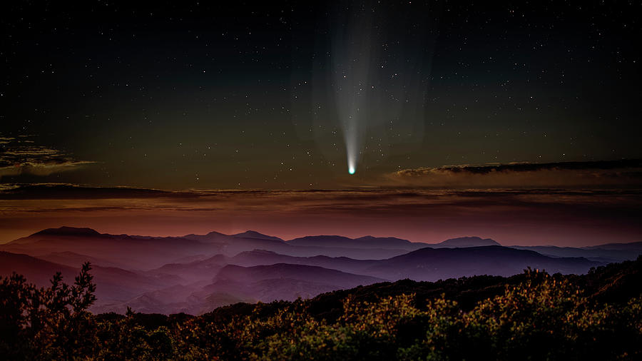 Comet NEOWISE from Mount Vaca Photograph by Mike Gifford