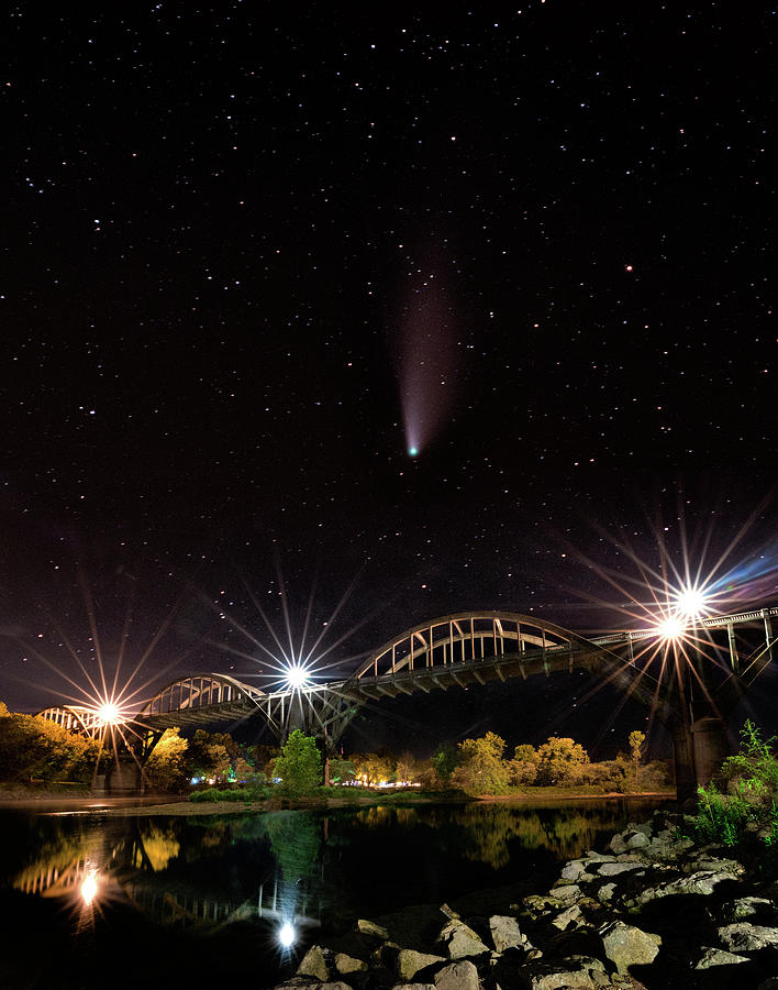 Comet NEOWISE Over Cotter Bridge Photograph by Hal Mitzenmacher
