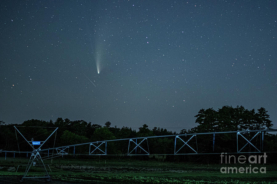Farm Photograph - Comet Neowise Over Leary Farm-1 by Patrick Fennell