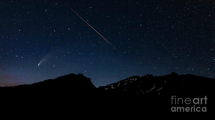 Comet vs Meteor Photograph by Mark Jackson