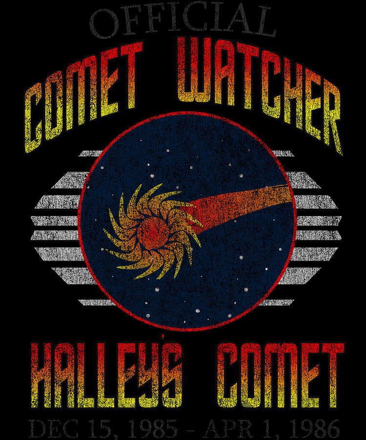Comet Watcher Retro Digital Art by Flippin Sweet Gear