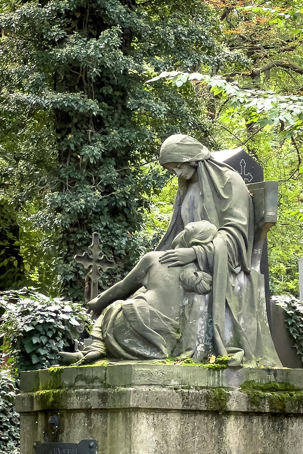 Comfort in Olsany Cemetery Prague  Photograph by Mary Lee Dereske