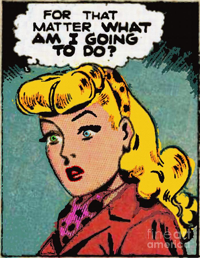 Comics aesthetic heterochromia blonde girl bubble speech dilemma ...