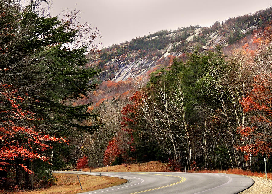 Comin Around the Bend in Autumn in Campton, New Hampshire Photograph by Nancy Griswold