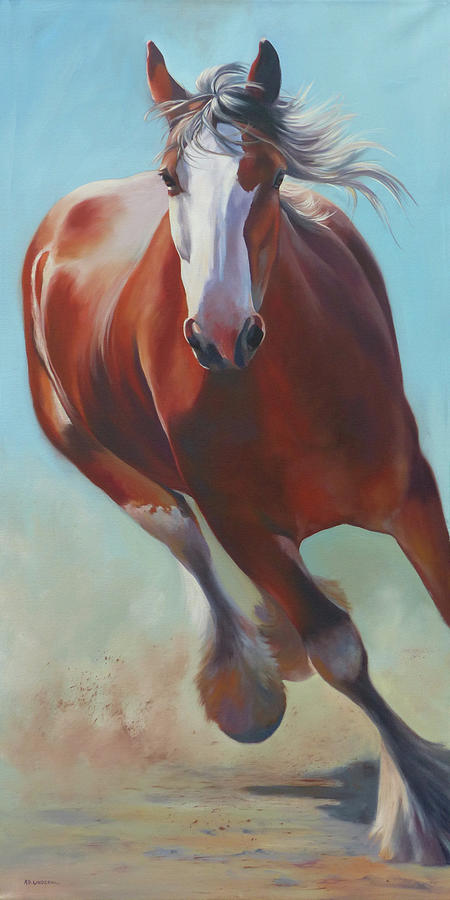 Horse Painting - Comin at Ya by Alecia Underhill