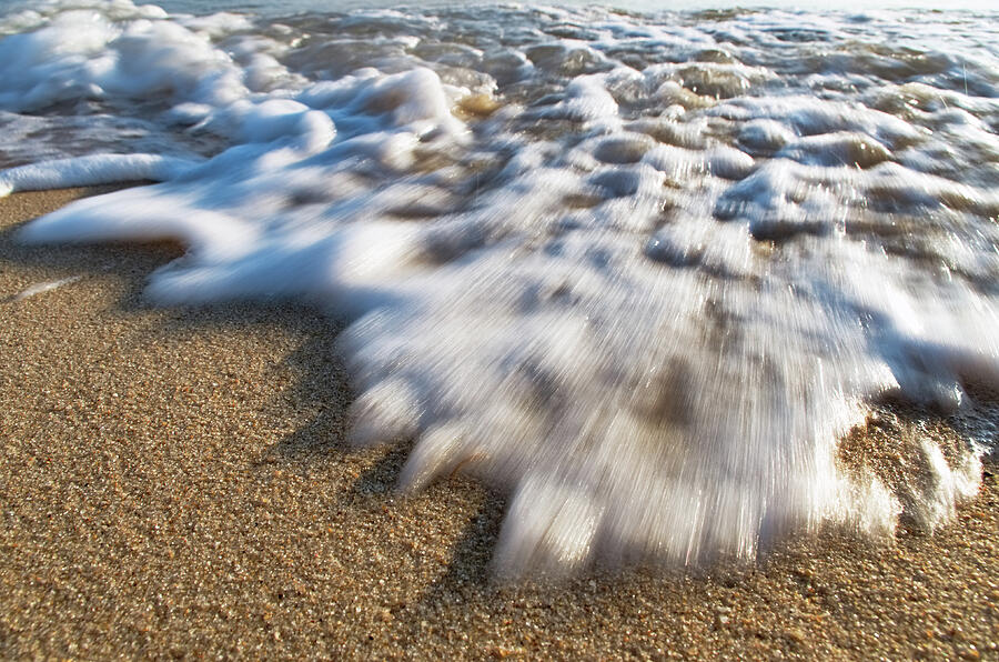 Coming Beach Waves Photograph by Angelo DeVal
