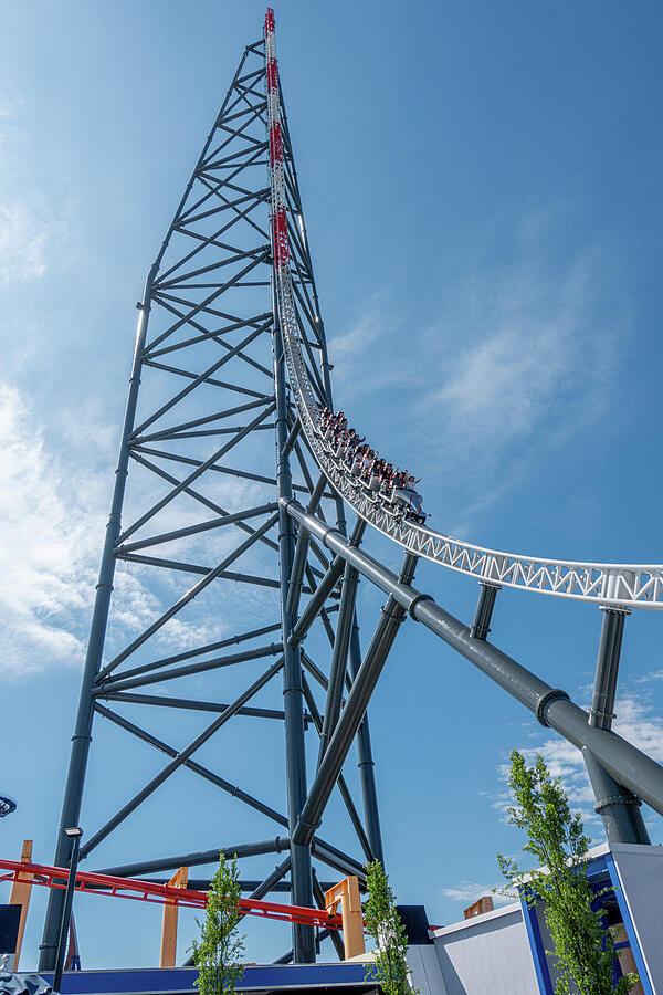 Coming Down Shot 2 On the Top Thrill 2 Roller Coaster Photograph by Dave Morgan Coming Down Shot 2 On the Top Thrill 2 Roller Coaster Photograph by Dave Morgan