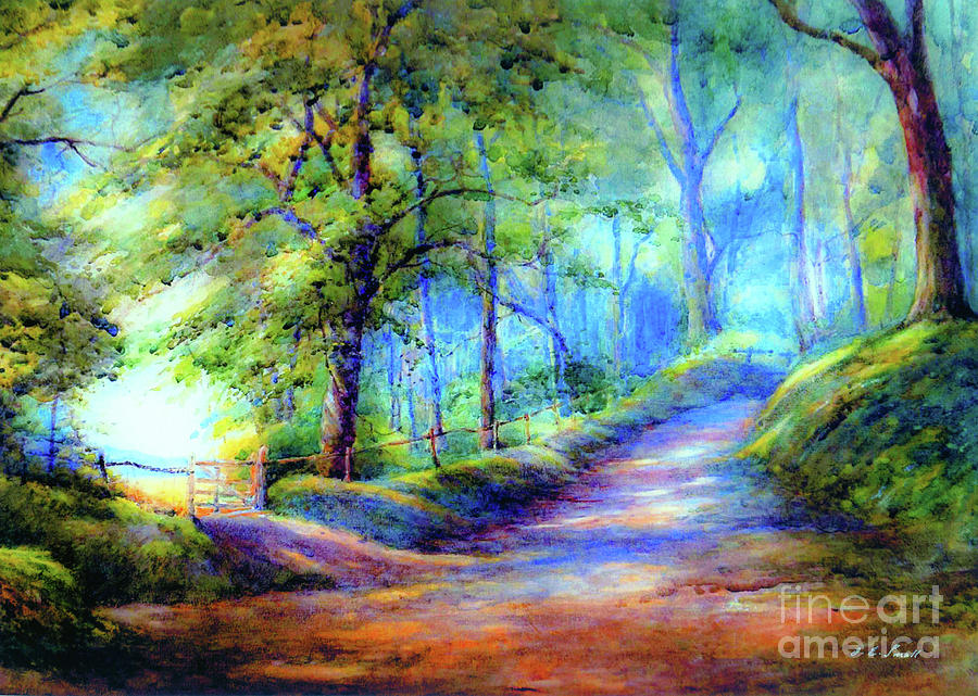 Coming Home Country Road Painting by Jane Small