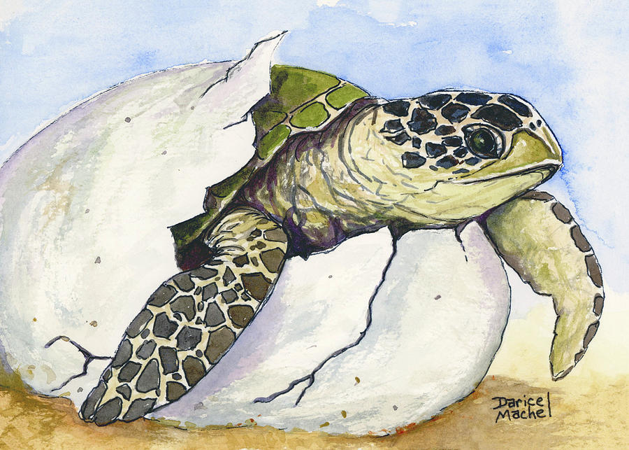 Coming Out Of Her Shell Painting by Darice Machel McGuire