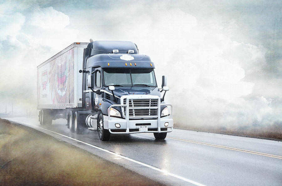 Trucks Photograph - Coming Out Of The Fog by Theresa Tahara