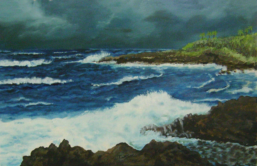 Seascape Painting - Coming Storm by Ruth Seal