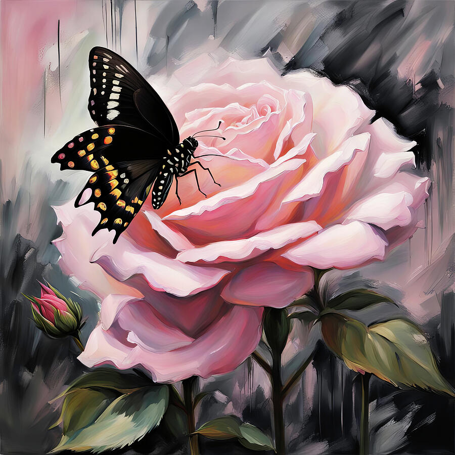 Butterfly Digital Art - Coming Up Roses by Donna Kennedy