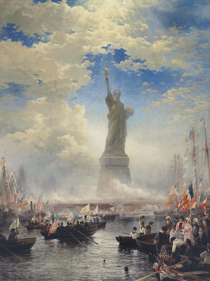 Commerce of Nations Rendering Homage to Liberty Painting by Edward Moran