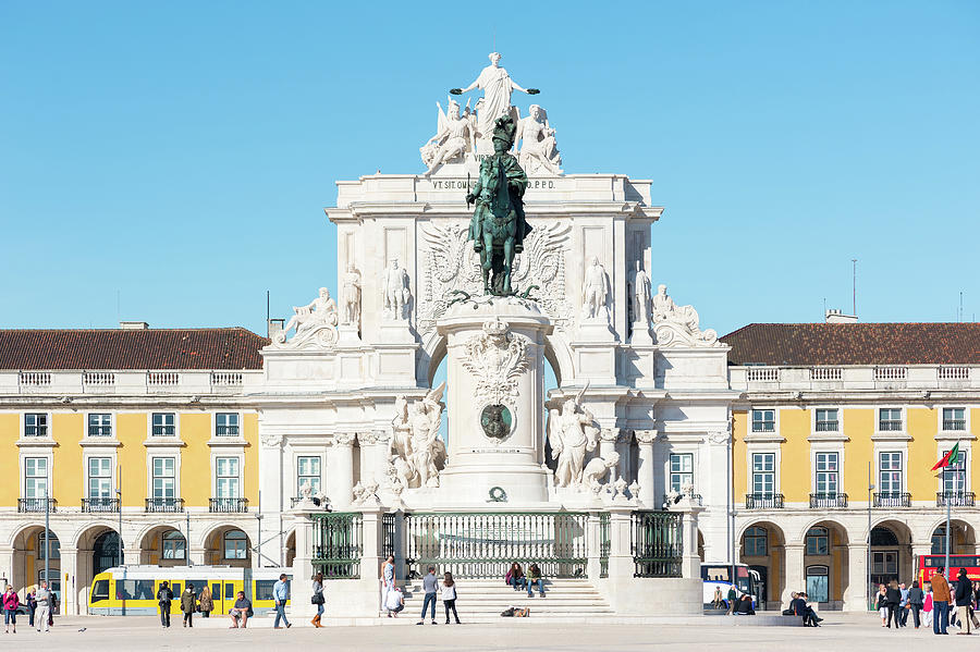 Commerce Square in Lisbon Photograph by Philippe Lejeanvre