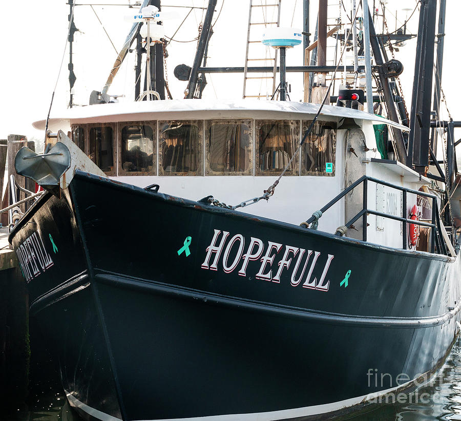 Commercial fishing boat named hopefull docked in a harbor in Nar Photograph  by David Wood - Fine Art America